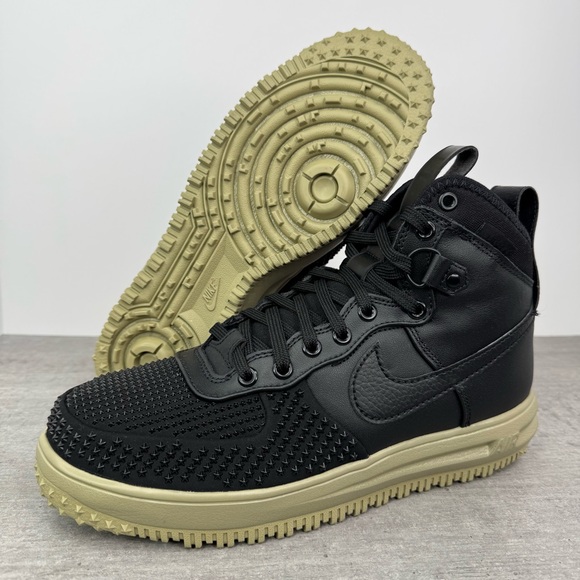 Nike Lunar Force 1 Duckboot Sneakers Black/Olive DZ5320-001 Men's Size 9 - Picture 1 of 12